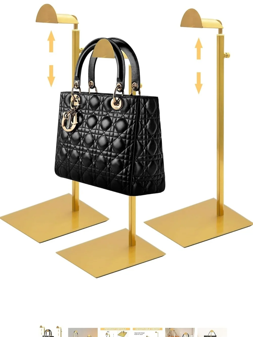 Purse Or Bag Stand In Gold Color For Display Selling Posh